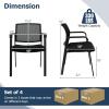 imageGiantex 2Pack Reception Room Chair Set with Mesh Back Metal Frame amp Padded Seat Armrests No Wheels Stacking Guest Chairs for Office Waiting Room Lobby Meeting Black4