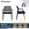 imageGiantex 2Pack Reception Room Chair Set with Mesh Back Metal Frame amp Padded Seat Armrests No Wheels Stacking Guest Chairs for Office Waiting Room Lobby Meeting Black12