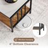 imageGiantex 2Tier Coffee Table with Storage Faux Marble Center Table Table with Sintered Stone Tabletop Open Shelf amp Sturdy Metal Frame Modern Coffee Tables for Living Room Reception Room