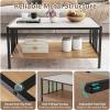 imageGiantex 2Tier Coffee Table with Storage Faux Marble Center Table Table with Sintered Stone Tabletop Open Shelf amp Sturdy Metal Frame Modern Coffee Tables for Living Room Reception Room