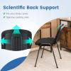 imageGiantex 5Pack Conference Chair Set  Stackable Guest Chair with Metal Frame Padded Cushion Stacking Reception Chair Lobby Chairs Set of 5 Stackable Chairs Office Waiting Room Chair Black10