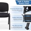 imageGiantex 5Pack Conference Chair Set  Stackable Guest Chair with Metal Frame Padded Cushion Stacking Reception Chair Lobby Chairs Set of 5 Stackable Chairs Office Waiting Room Chair Black4