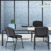imageGiantex 5Pack Conference Chair Set  Stackable Guest Chair with Metal Frame Padded Cushion Stacking Reception Chair Lobby Chairs Set of 5 Stackable Chairs Office Waiting Room Chair Black8