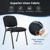 imageGiantex 5Pack Conference Chair Set  Stackable Guest Chair with Metal Frame Padded Cushion Stacking Reception Chair Lobby Chairs Set of 5 Stackable Chairs Office Waiting Room Chair Black2