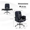 imageGiantex Criss Cross Chair with Armrests amp Wheels Cat Scratch Leather Makeup Vanity Chair with Rocking Backrest amp Removable Cushion Adjustable Swivel Computer Office Desk Chair for Bedroom Black