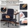 imageGiantex Criss Cross Chair with Armrests amp Wheels Cat Scratch Leather Makeup Vanity Chair with Rocking Backrest amp Removable Cushion Adjustable Swivel Computer Office Desk Chair for Bedroom Black