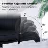 imageGiantex Criss Cross Chair with Armrests amp Wheels Cat Scratch Leather Makeup Vanity Chair with Rocking Backrest amp Removable Cushion Adjustable Swivel Computer Office Desk Chair for Bedroom Black