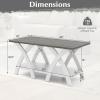 imageGiantex Farmhouse Coffee Table 2Tier Wood Center Table with Storage Shelf amp XShaped Support Legs 40 Inch Rectangular Living Room Table with Open Display Area for Small Space Grey OakampWhiteGrey Oak  White