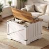 imageGiantex Farmhouse Lift Top Coffee Table 315 Square Wood Center Table with Large Hidden Storage Compartment amp Hinged Lift Top Accent Cocktail Tea Table Rustic Living Room Tables OakOak