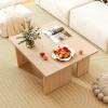 imageGiantex LShaped Coffee Table Set of 2 Modular Nesting Center Table with Grain Finish Mid Century Modern Living Room Tables for Small Spaces Apartment WalnutOak