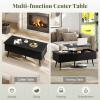 imageGiantex Lift Top Coffee Table Wood Center Table with Storage Lift Tabletop 2 Hidden Compartments amp Tapered Metal Legs Coffee Tables for Living Room Black