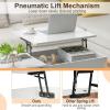 imageGiantex LiftTop Coffee Table Modern Center Table wLift Tabletop Open amp Hideaway Compartments Door Cabinet Noiseless Gas Spring Living Room Wood Rectangular Table for Home Office