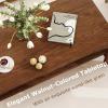 imageGiantex Mid Century Modern Coffee Table 47 2Tier Center Table with Storage Shelf Rectangular Vintage Cocktail Table wCurved Legs amp Large Tabletop Wood Living Room Tables for Apartment WalnutWalnut