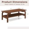 imageGiantex Mid Century Modern Coffee Table 47 2Tier Center Table with Storage Shelf Rectangular Vintage Cocktail Table wCurved Legs amp Large Tabletop Wood Living Room Tables for Apartment WalnutWalnut