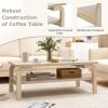 imageGiantex Mid Century Modern Coffee Table 47 2Tier Center Table with Storage Shelf Rectangular Vintage Cocktail Table wCurved Legs amp Large Tabletop Wood Living Room Tables for Apartment WalnutNatural
