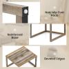 imageGiantex Nesting Coffee Table Set of 2 Stackable 2Tier End Tables with Storage Shelf Rubber Wood Frame Farmhouse Nesting Tables for Living Room Bedroom Small Space Grey Oak