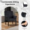 imageGiantex Office Waiting Room Chairs Set of 4 Fabric Executive Guest Chair Upholstered Reception Chair with Padded Arms Backrest Wood Legs Guest Chairs for Meeting Room Dining RoomDark Grey