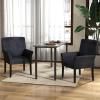 imageGiantex Office Waiting Room Chairs Set of 4 Fabric Executive Guest Chair Upholstered Reception Chair with Padded Arms Backrest Wood Legs Guest Chairs for Meeting Room Dining RoomDark Grey