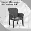 imageGiantex Office Waiting Room Chairs Set of 4 Fabric Executive Guest Chair Upholstered Reception Chair with Padded Arms Backrest Wood Legs Guest Chairs for Meeting Room Dining RoomGrey