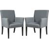imageGiantex Office Waiting Room Chairs Set of 4 Fabric Executive Guest Chair Upholstered Reception Chair with Padded Arms Backrest Wood Legs Guest Chairs for Meeting Room Dining RoomGrey
