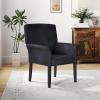 imageGiantex Office Waiting Room Chairs Set of 4 Fabric Executive Guest Chair Upholstered Reception Chair with Padded Arms Backrest Wood Legs Guest Chairs for Meeting Room Dining RoomDark Grey
