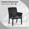 imageGiantex Office Waiting Room Chairs Set of 4 Fabric Executive Guest Chair Upholstered Reception Chair with Padded Arms Backrest Wood Legs Guest Chairs for Meeting Room Dining RoomDark Grey