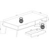 imageGiantex Rectangular Coffee Table MidCentury TV Stand w 1 Drawer and Open Storage Shelf for Living Room Reception Room Accent Sofa Cocktail Table 43 L x 215 W x 175 H Rustic BrownOak