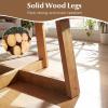 imageGiantex Round Coffee Table 30 Wood Center Table with Thickened Tabletop amp CrossShaped Pine Wood Frame 220 lbs Capacity Modern Living Room Table for Small Spaces Natural