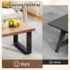 imageGiantex Rustic Coffee Table 47 Inch Industrial Wood Center Table with 18 Tabletop Farmhouse Accent Cocktail Tea Table Modern Rectangular Living Room Table Oak