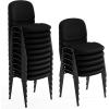 imageGiantex Set of 5 Conference Chair with Ergonomic Upholstered Seat Protective Foot Pad Elegant and Stackable Design for Home amp Office Waiting Room Guest Room 5 Pieces Reception Executive Chair SetBlack