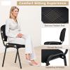 imageGiantex Set of 5 Conference Chair with Ergonomic Upholstered Seat Protective Foot Pad Elegant and Stackable Design for Home amp Office Waiting Room Guest Room 5 Pieces Reception Executive Chair SetBlack