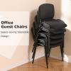 imageGiantex Set of 5 Conference Chair with Ergonomic Upholstered Seat Protective Foot Pad Elegant and Stackable Design for Home amp Office Waiting Room Guest Room 5 Pieces Reception Executive Chair SetBlack
