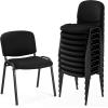 imageGiantex Set of 5 Conference Chair with Ergonomic Upholstered Seat Protective Foot Pad Elegant and Stackable Design for Home amp Office Waiting Room Guest Room 5 Pieces Reception Executive Chair SetBlack