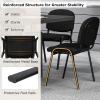 imageGiantex Set of 5 Conference Chair with Ergonomic Upholstered Seat Protective Foot Pad Elegant and Stackable Design for Home amp Office Waiting Room Guest Room 5 Pieces Reception Executive Chair SetBlack