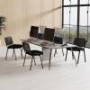 imageGiantex Set of 5 Office Guest Chair Stackable Waiting Room Chair with Padded Seat Metal Frame 330Lbs Capacity Conference Room Chair Reception Chair for Lobby Training Room Meeting Room 11