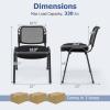 imageGiantex Set of 5 Office Guest Chair Stackable Waiting Room Chair with Padded Seat Metal Frame 330Lbs Capacity Conference Room Chair Reception Chair for Lobby Training Room Meeting Room 13