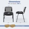imageGiantex Set of 5 Office Guest Chair Stackable Waiting Room Chair with Padded Seat Metal Frame 330Lbs Capacity Conference Room Chair Reception Chair for Lobby Training Room Meeting Room 12