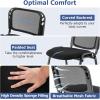 imageGiantex Set of 5 Office Guest Chair Stackable Waiting Room Chair with Padded Seat Metal Frame 330Lbs Capacity Conference Room Chair Reception Chair for Lobby Training Room Meeting Room 12