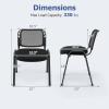 imageGiantex Set of 5 Office Guest Chair Stackable Waiting Room Chair with Padded Seat Metal Frame 330Lbs Capacity Conference Room Chair Reception Chair for Lobby Training Room Meeting Room 11