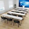 imageGiantex Set of 5 Office Guest Chair Stackable Waiting Room Chair with Padded Seat Metal Frame 330Lbs Capacity Conference Room Chair Reception Chair for Lobby Training Room Meeting Room 11