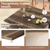 imageGiantex Square Coffee Table Mid Century Modern Center Table with 4 Storage Compartments amp CrossShape Base 24 Inch Farmhouse Coffee Tables for Living Room BrownWalnut