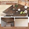imageGiantex Square Coffee Table Mid Century Modern Center Table with 4 Storage Compartments amp CrossShape Base 24 Inch Farmhouse Coffee Tables for Living Room BrownBrown