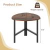 imageGiantex Triangle End Table Wood Side Table with Metal Legs Sofa Couch Accent Tables Small Coffee Table for Small Space Living Room Nightstand for Bedroom Rustic Brown amp BlackRustic Brown  Black