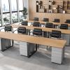 imageGiantex Waiting Room Chair Set of 2  Upholstered Reception Chairs with Mixed PU Leather Integrated Armrests Conference Chair Office Guest Chairs No Wheels for Meeting Room Lobby Chairs 1 BlackBlack