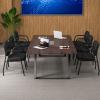 imageGiantex Waiting Room Chair Set of 2  Upholstered Reception Chairs with Mixed PU Leather Integrated Armrests Conference Chair Office Guest Chairs No Wheels for Meeting Room Lobby Chairs 1 BlackBlack