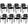imageGiantex 2Pack Reception Room Chair Set with Mesh Back Metal Frame amp Padded Seat Armrests No Wheels Stacking Guest Chairs for Office Waiting Room Lobby Meeting Black8