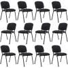imageGiantex 5Pack Conference Chair Set  Stackable Guest Chair with Metal Frame Padded Cushion Stacking Reception Chair Lobby Chairs Set of 5 Stackable Chairs Office Waiting Room Chair Black12