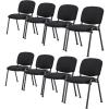 imageGiantex 5Pack Conference Chair Set  Stackable Guest Chair with Metal Frame Padded Cushion Stacking Reception Chair Lobby Chairs Set of 5 Stackable Chairs Office Waiting Room Chair Black8