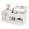 imageGiantex LiftTop Coffee Table Modern Center Table wLift Tabletop Open amp Hideaway Compartments Door Cabinet Noiseless Gas Spring Living Room Wood Rectangular Table for Home Office