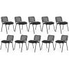 imageGiantex Set of 5 Office Guest Chair Stackable Waiting Room Chair with Padded Seat Metal Frame 330Lbs Capacity Conference Room Chair Reception Chair for Lobby Training Room Meeting Room 13